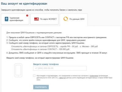 Идентификация по данным QIWI