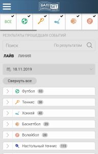 Статистика по прошедшим матчам