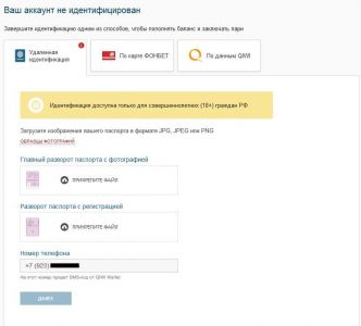 Страница удаленной идентификации
