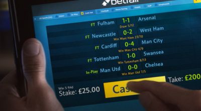 Таблица со счётом на матчах Betfair